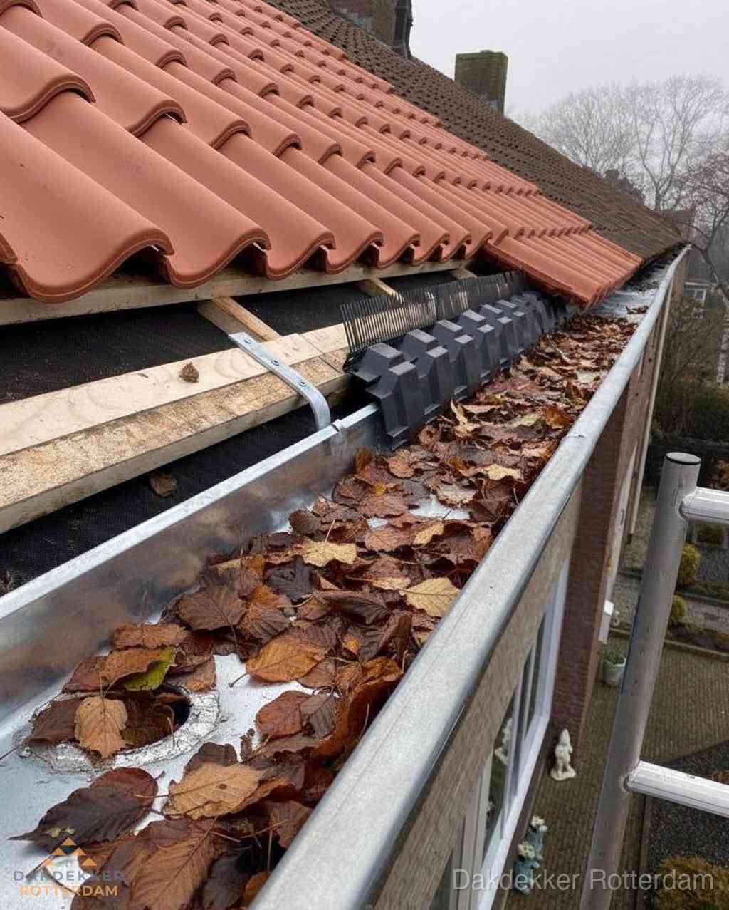 Plat dak bedrijfspand met bitumen dakbedekking en lichtkoepels in Rotterdam