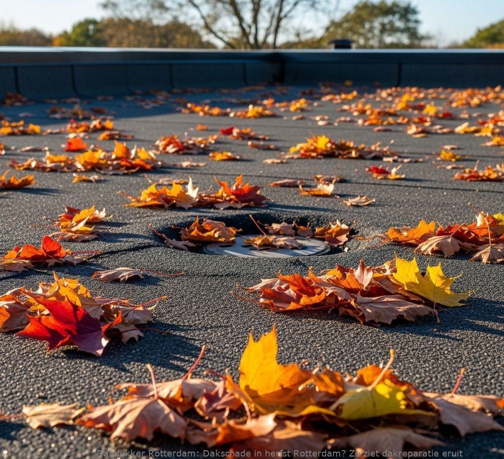 Dakschade In Herfst Rotterdam